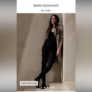 Banana Republic skinny Sloan ankle length black pants size 4